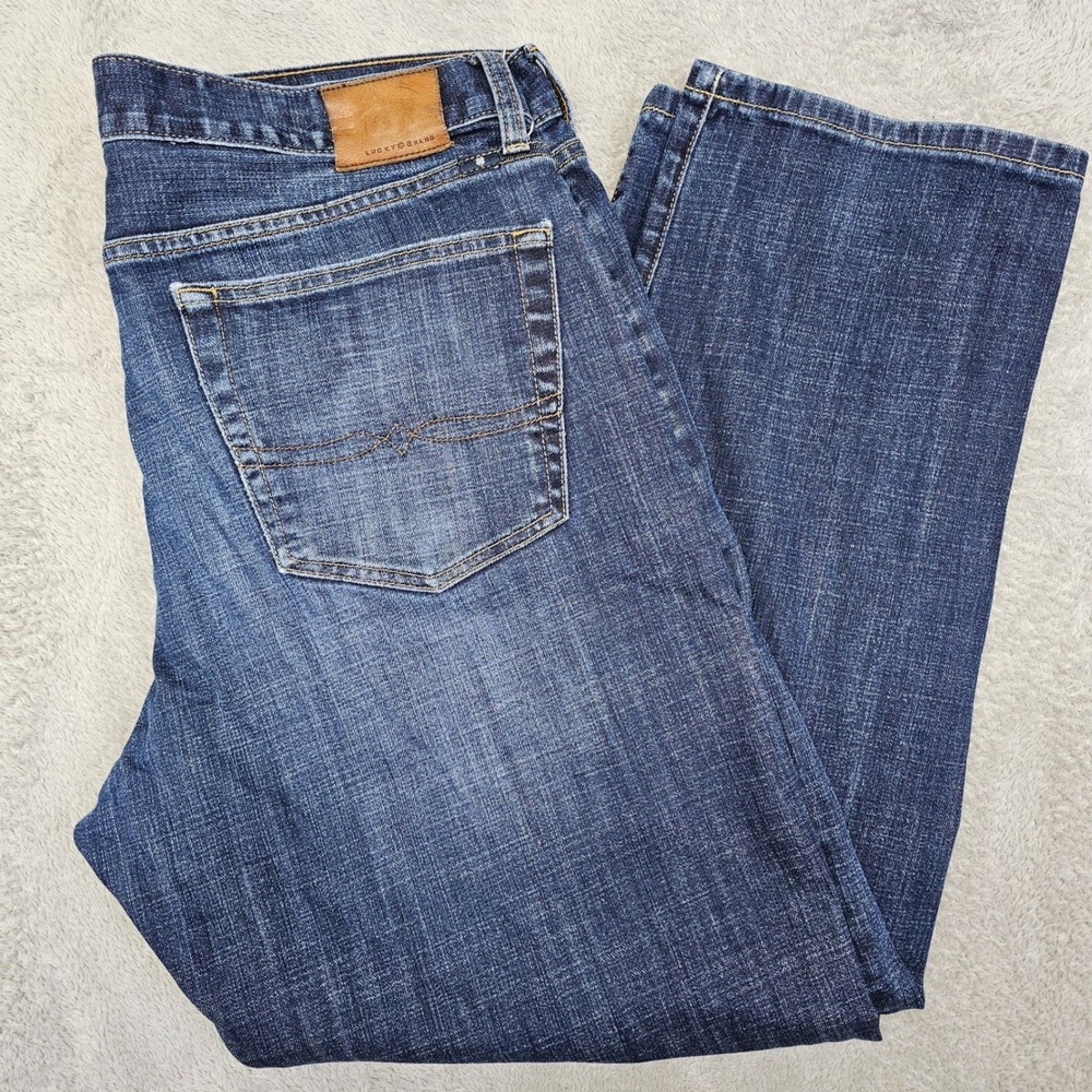 Lucky‎ Brand 329 Classic Straight Jeans Medium Wash Cotton Men's 38x30